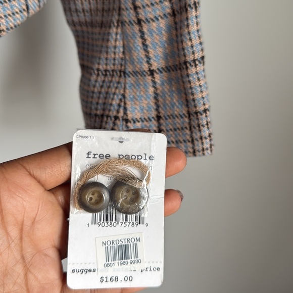 NEW FREE PEOPLE Chess Blazer in Multi XS - Picture 10 of 16